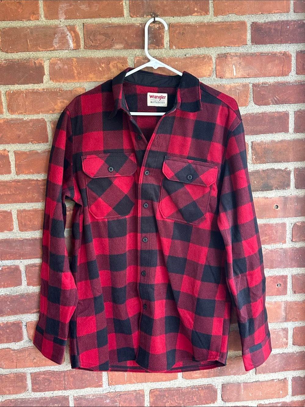 🍁WRANGLER Buffalo plaid fleece Medium M NWT NEW